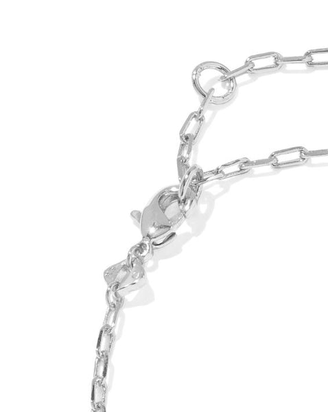 Kendra Scott Luxe Chain Bracelet in Silver & White CZ