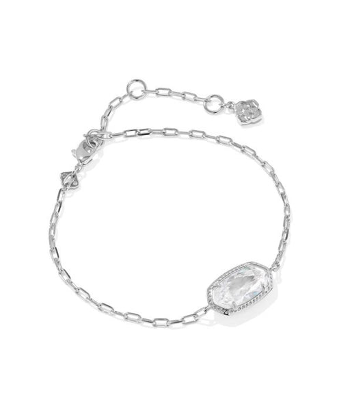 Kendra Scott Luxe Chain Bracelet in Silver & White CZ