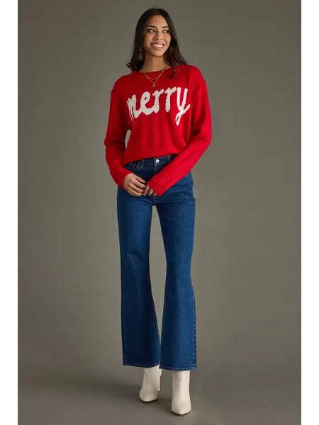 Red & White Merry Sweater