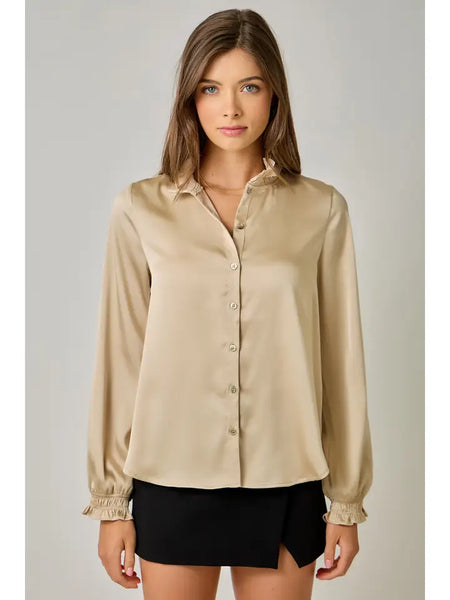 Ruffled Collar Shirt