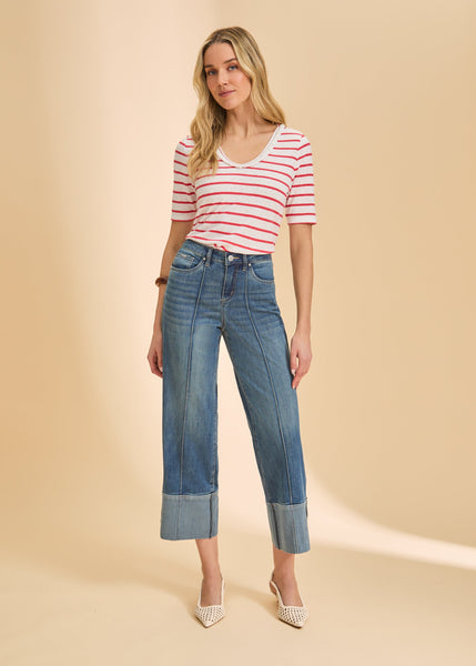 FDJ Olivia Wide Cuff Ankle Jean