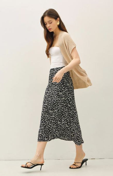 Floral Printed Midi Skirt