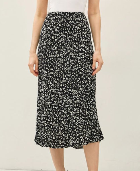 Floral Printed Midi Skirt