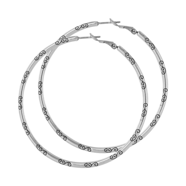 Grande Hoop Charm Earrings