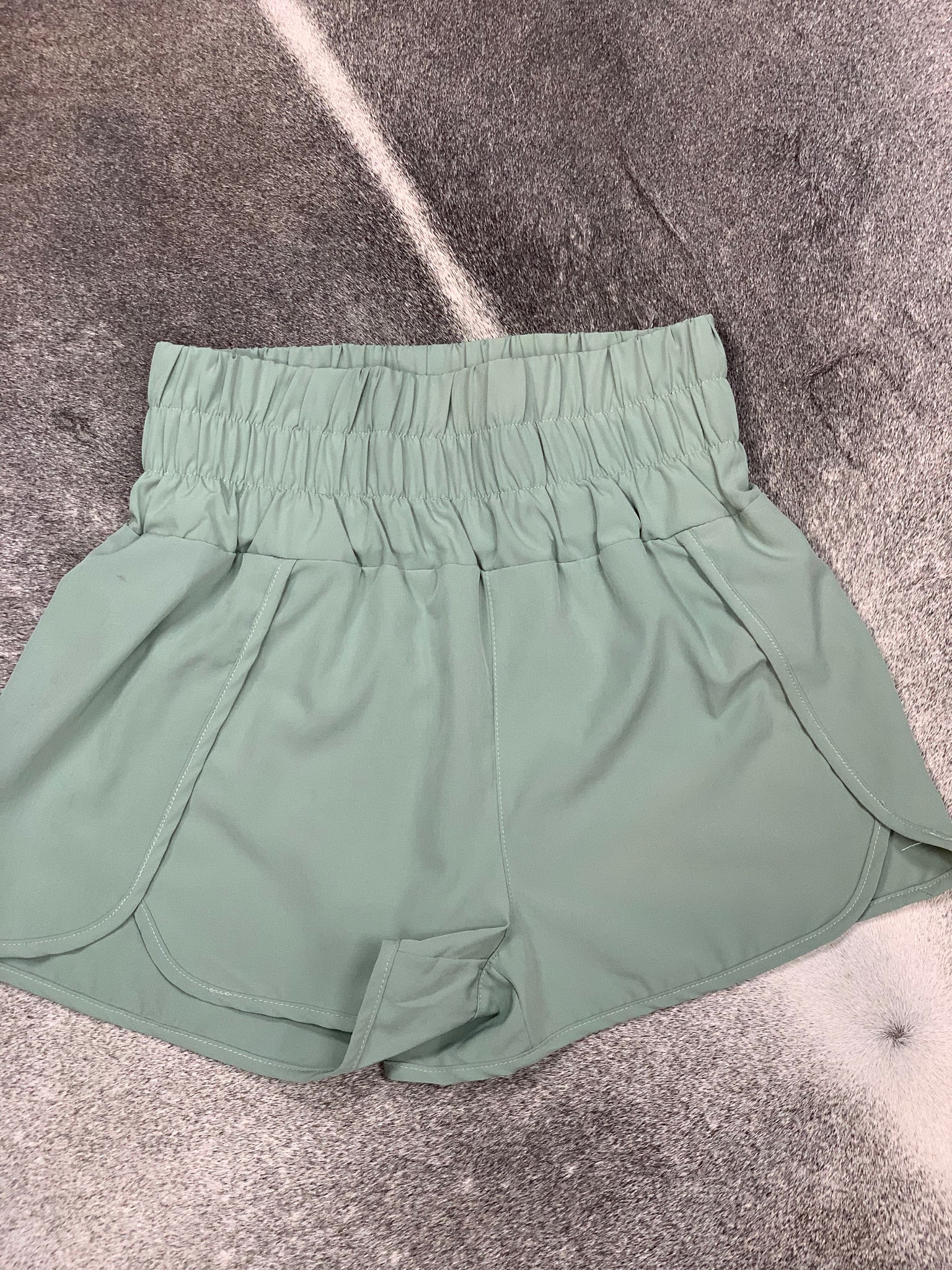 Stay Cool Smocked Waist Short in Sage