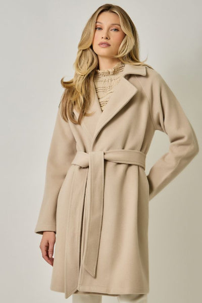 Lapel Collar Robe Style Coat