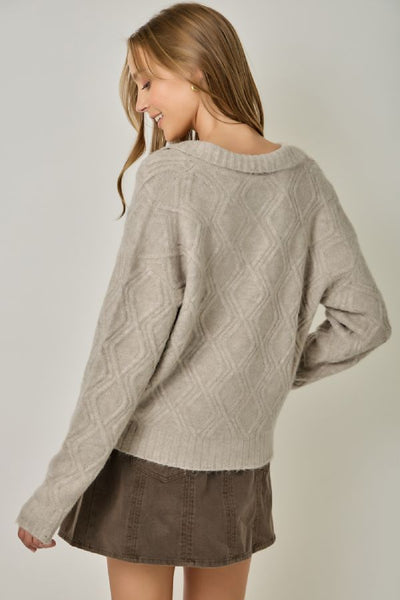 Mohair Cable Texture Sweater