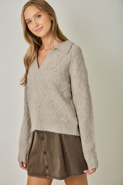 Mohair Cable Texture Sweater