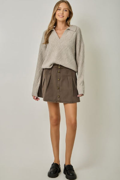 Mohair Cable Texture Sweater