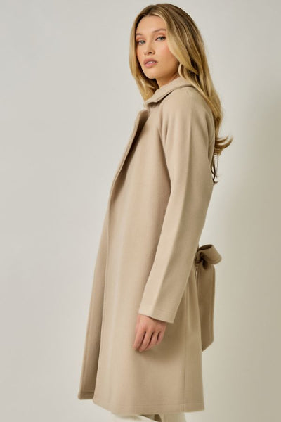 Lapel Collar Robe Style Coat
