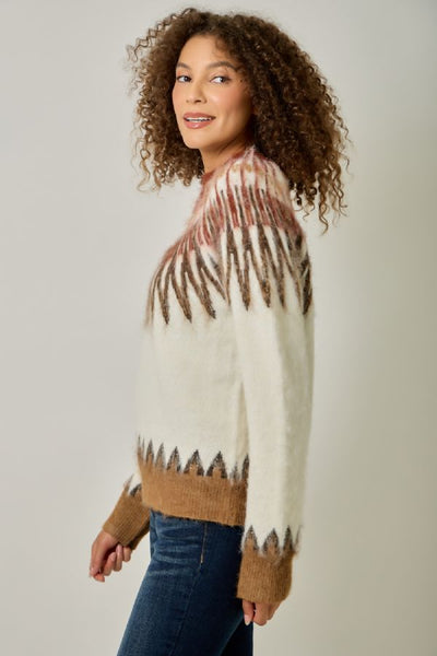 Fuzzy Fair Isle Sweater