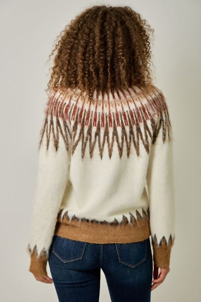 Fuzzy Fair Isle Sweater