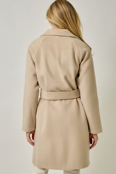 Lapel Collar Robe Style Coat
