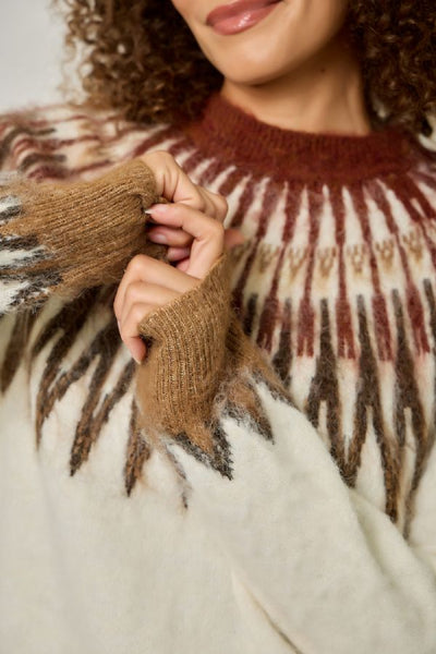 Fuzzy Fair Isle Sweater
