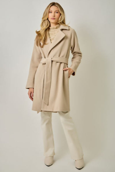 Lapel Collar Robe Style Coat