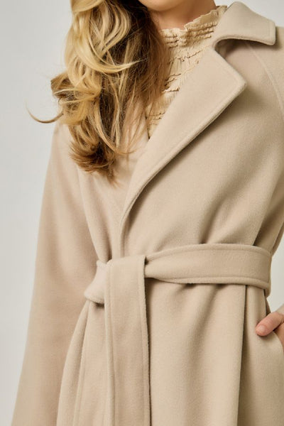 Lapel Collar Robe Style Coat