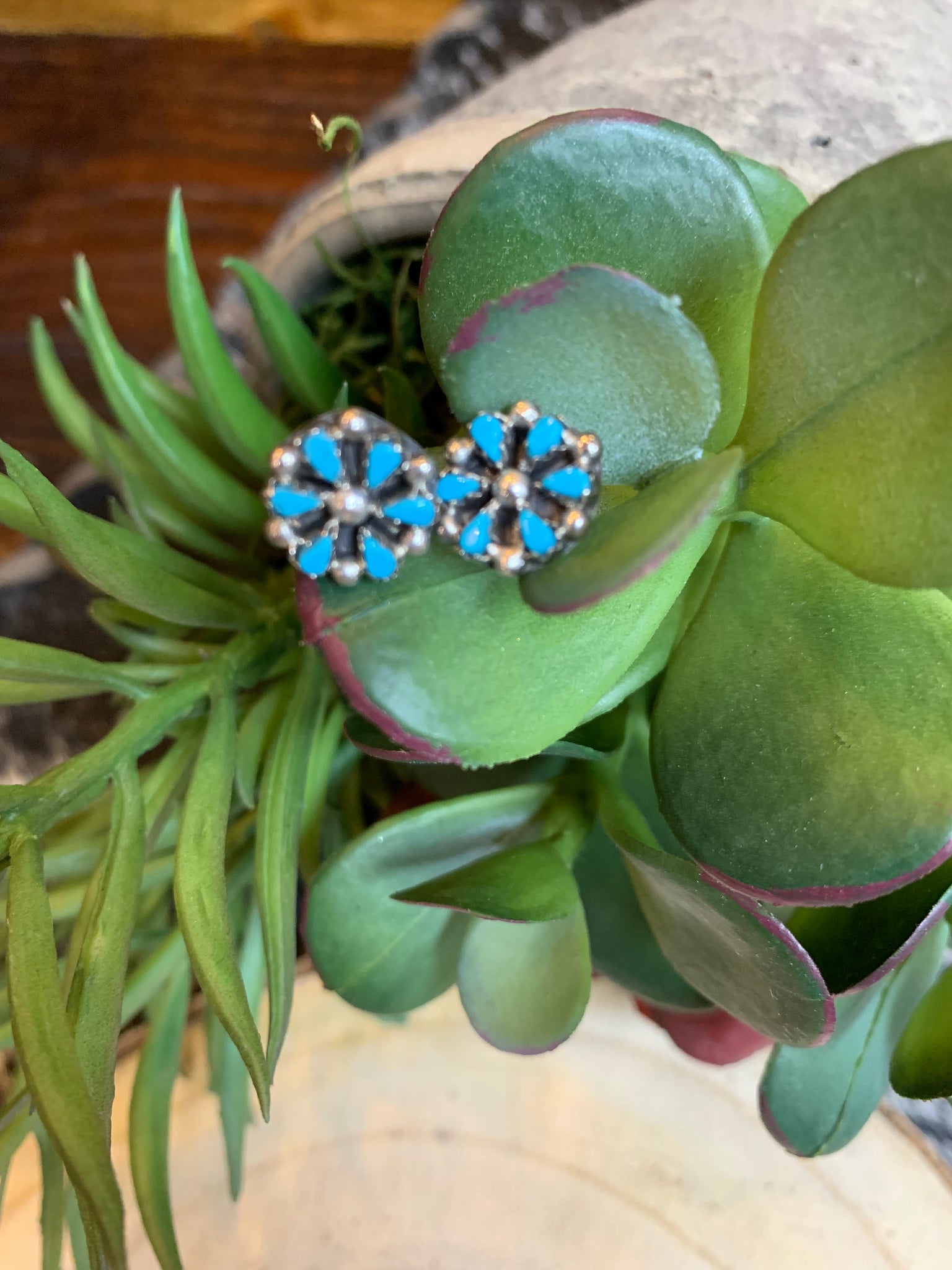 Mini Cluster Turquoise Earring
