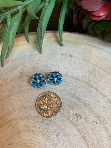 Mini Cluster Turquoise Earring