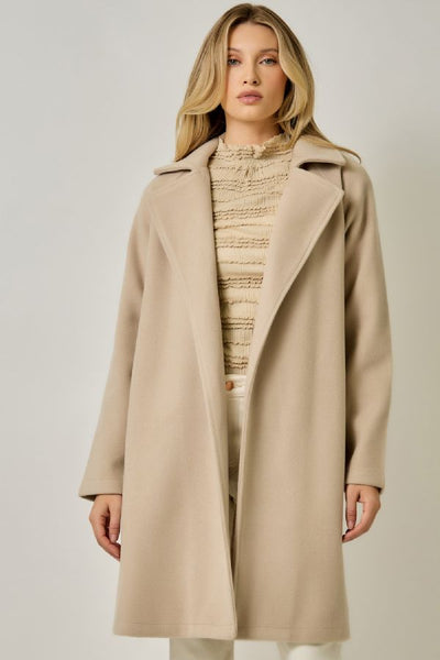 Lapel Collar Robe Style Coat