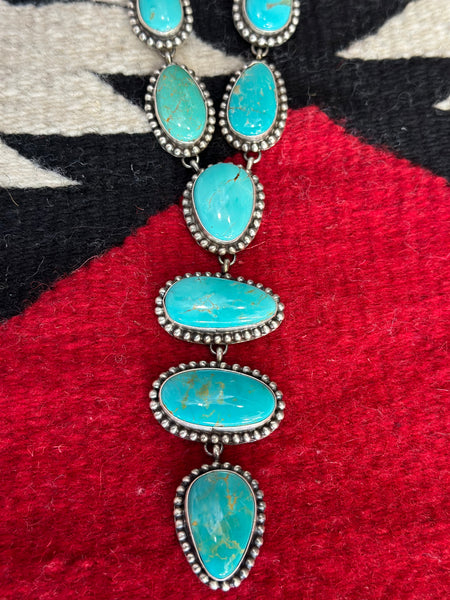 Turquoise Y Necklace/Earring set