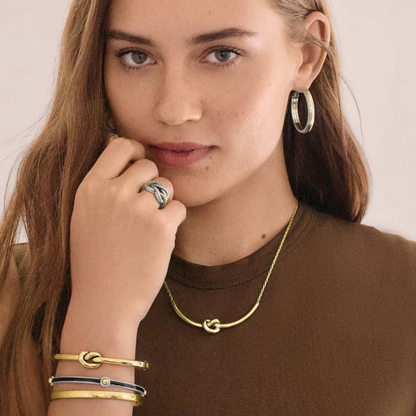 Brighton Interlok Single Knot Hinged Bangle