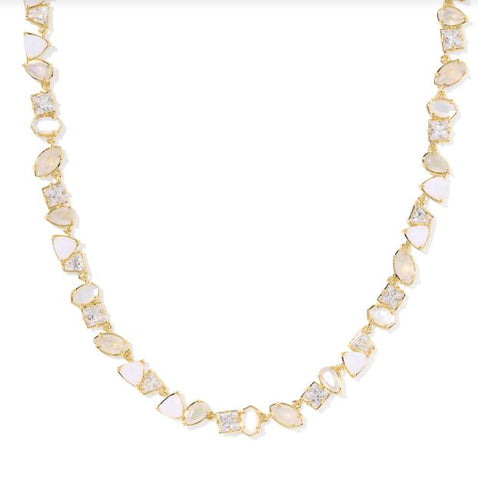 Kendra Scott Isabelle Tennis Necklace in Gold Neutral Mix