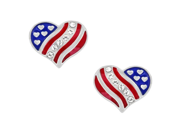 Brighton Hearts and Stripes Mini Post Earrings