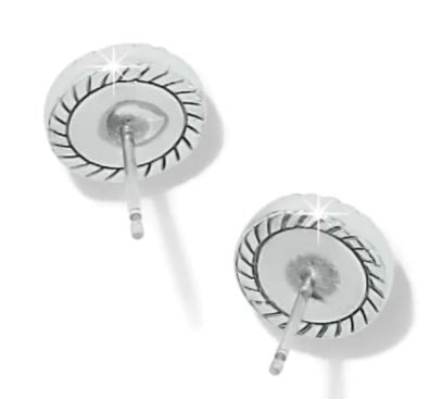 Brighton Illumina Celeste Dome Silver Post Earrings