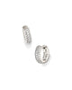 Kendra Scott Mikki Pave Huggie Earrings in Silver & Gold