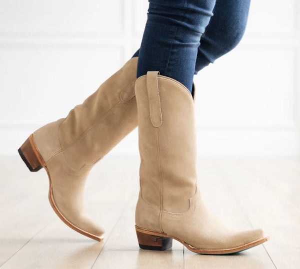 Emma Jane Boot in Latte Suede