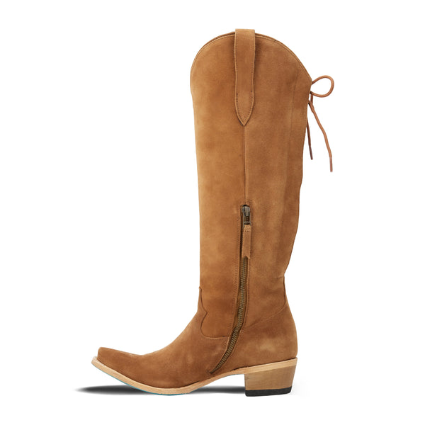 Olivia Jane Knee High Corset - Toffee Suede