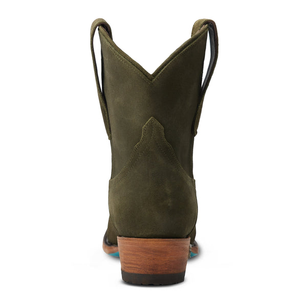 Emma Jane Bootie - Olive Suede