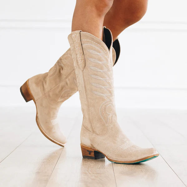 Squash Blossom in Latte Suede