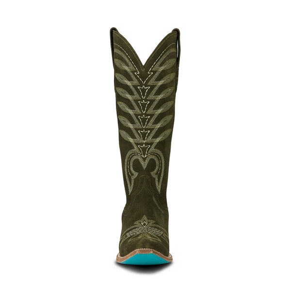 Squash Blossom Boot - Olive Suede