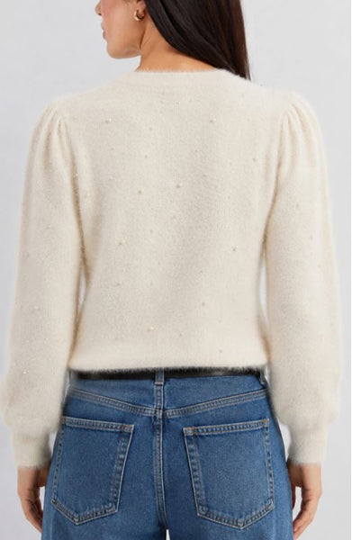 Puff Sleeve Crew Neck Sweater