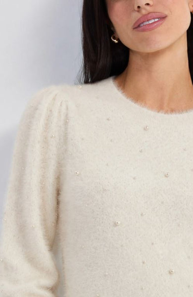 Puff Sleeve Crew Neck Sweater
