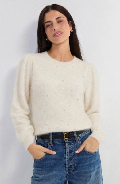 Puff Sleeve Crew Neck Sweater
