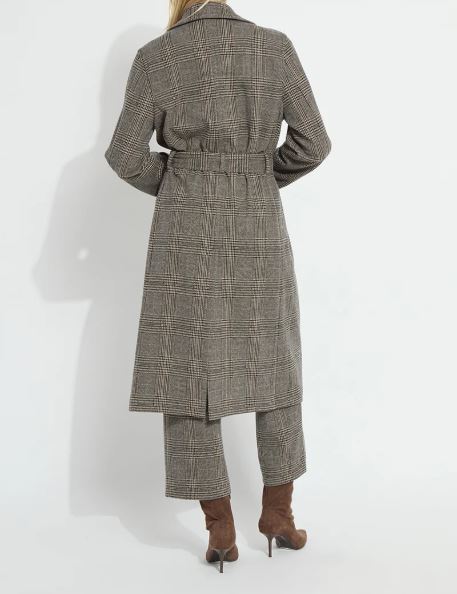 Marla Brushed Ponte Belted Trench Coat