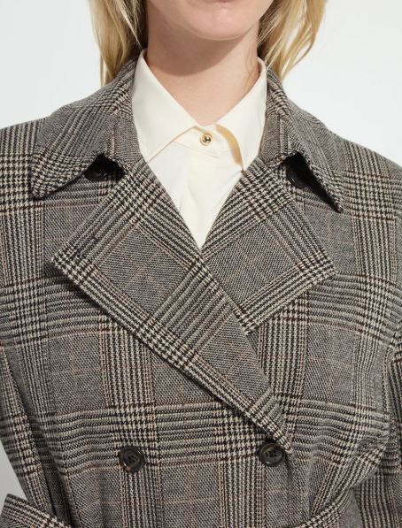 Marla Brushed Ponte Belted Trench Coat