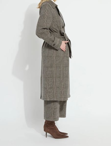 Marla Brushed Ponte Belted Trench Coat