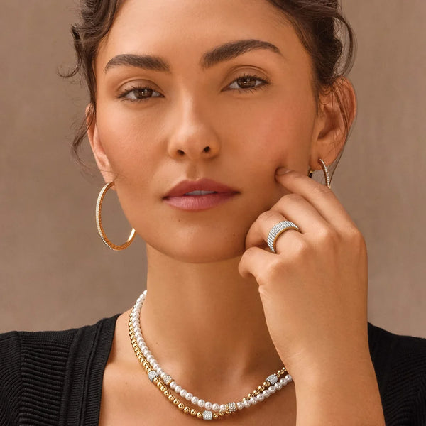 Meridian Petite Pearl Station Necklace