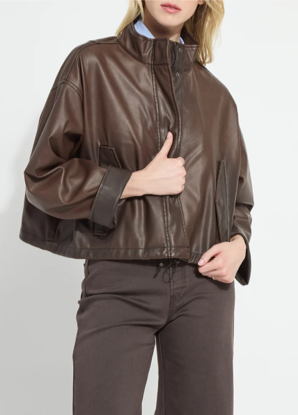 Mina Oversized Washed Vegan Leather Coat