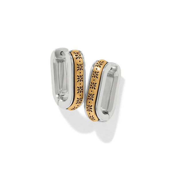 Mosaic Two Tone Hinged Hoops