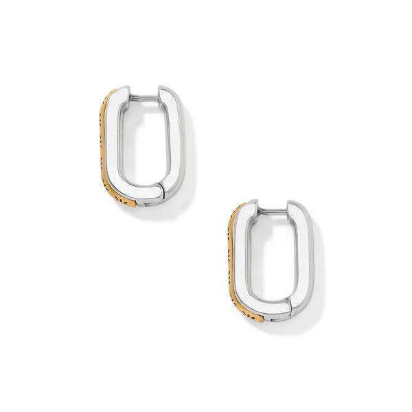 Mosaic Two Tone Hinged Hoops