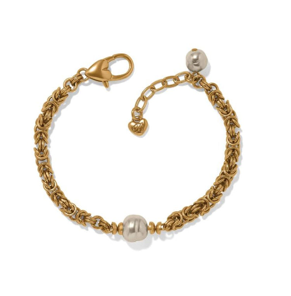 Trust Your Journey Pearl Chain Bracelet