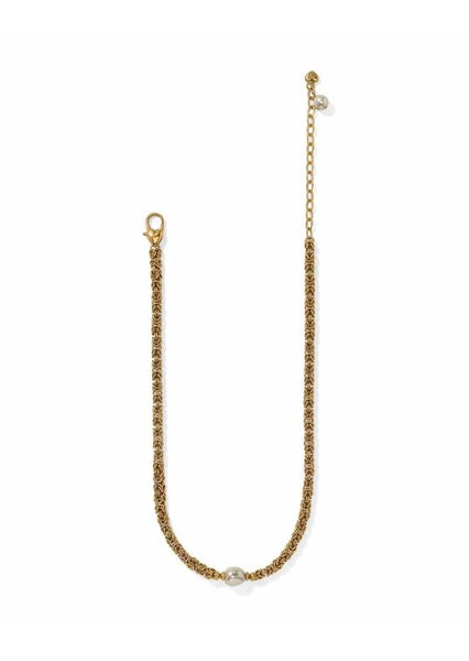 Trust Your Journey Pearl Chain Necklace