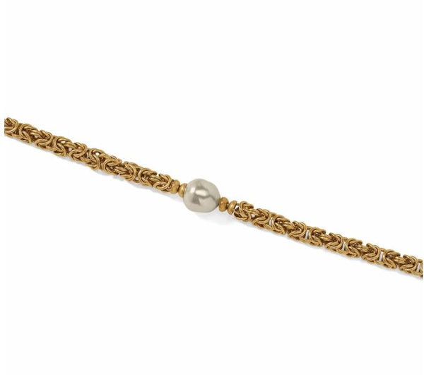 Trust Your Journey Pearl Chain Necklace