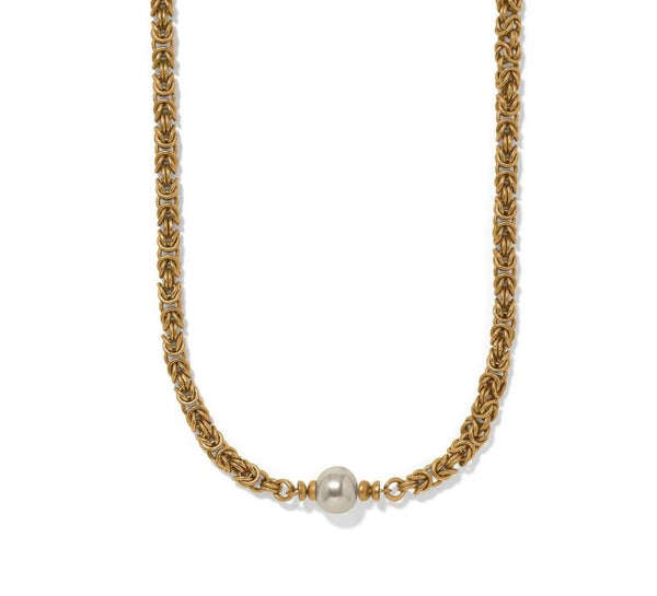 Trust Your Journey Pearl Chain Necklace