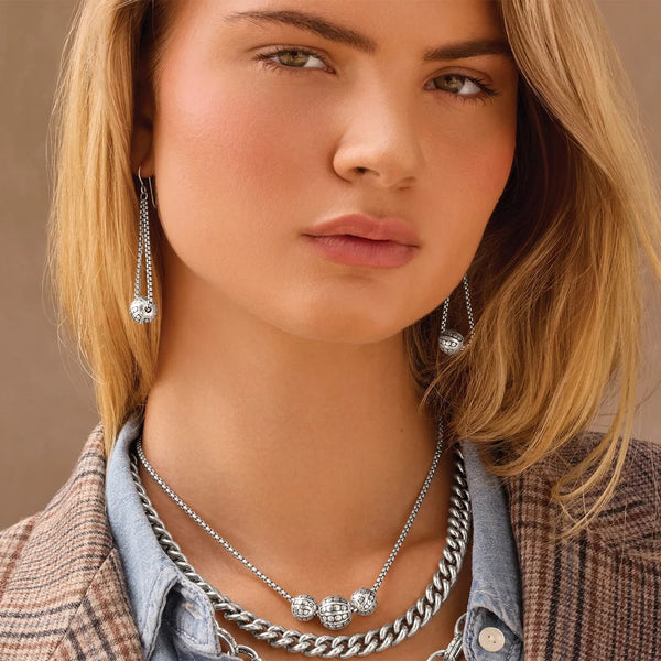 Pebble Dot Bola Trio Necklace