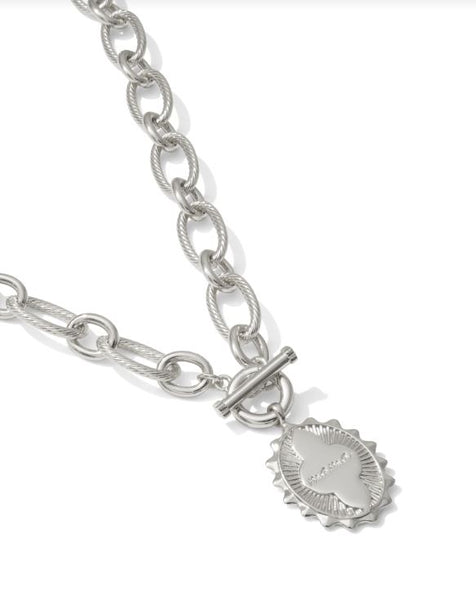 Kendra Scott Mama Link and Chain Necklace in Rhodium Metal